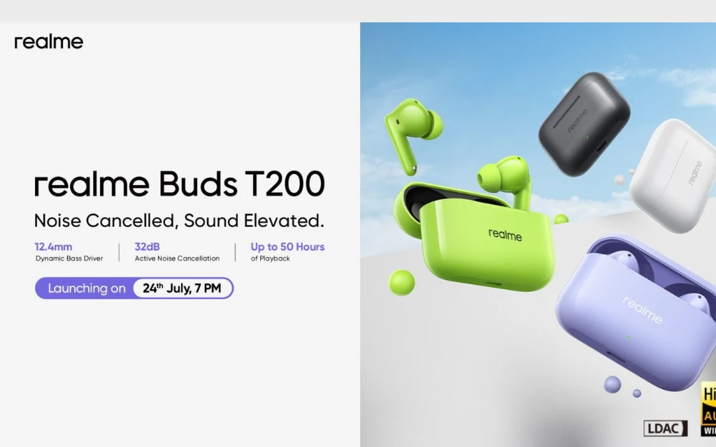 Realme Buds T200 की लॉन्च और उपलब्धता