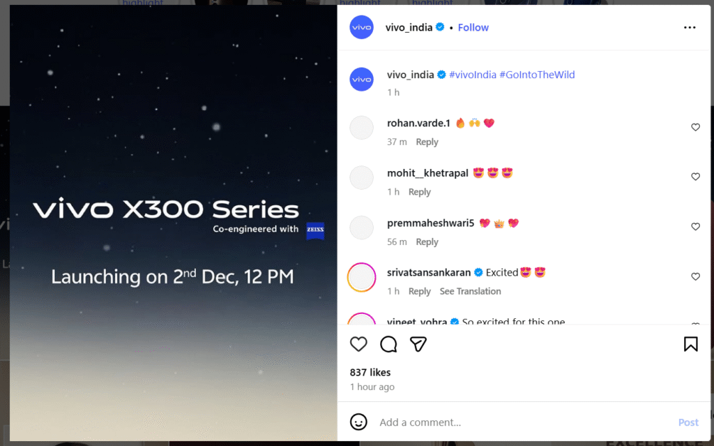 Vivo X300 Series Teaser